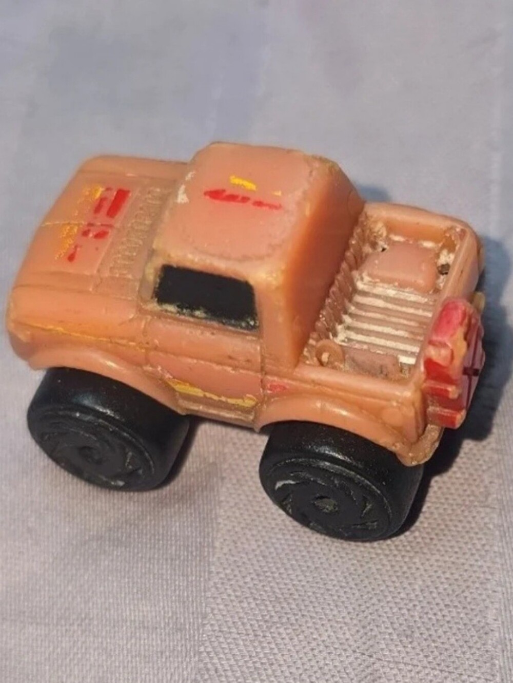 Vintage 1987 Road Champs Micro Machine Monster Truck PINK JEEP